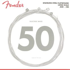   F-9050ML Fender Stainless 9050s string set electric bass, stainless steel flatwound, medium light, 050-065-085-100