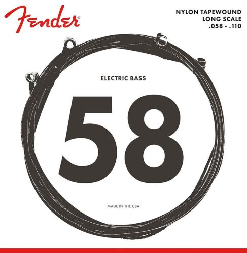 F-9120M Fender Nylon 9120s string set electric bass (fretless), nylon tapewound, medium 058-072-092-110