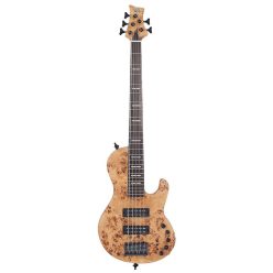   F10 5/NTS Sire Basses F Series Marcus Miller swamp ash + poplar burl 5-string active bass guitar, natural satin, with hardcase