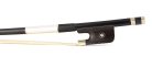 FBDF-25/12 ELS  french d. bass bow,1/2, carbon fiber/black, round, ebony frog, parisian eye, fully nickel mounted