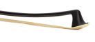 FBDG-10/12 ELS  german d. bass bow, 1/2, glass fiber/black, round, ebony frog, single eye, whalebone imitation