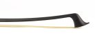 FBDG-10/12 ELS  german d. bass bow, 1/2, glass fiber/black, round, ebony frog, single eye, whalebone imitation