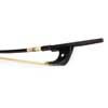 FBDG-10/12 ELS  german d. bass bow, 1/2, glass fiber/black, round, ebony frog, single eye, whalebone imitation