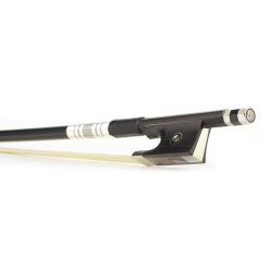   FBV-10/12 ELS  violin bow, 1/2, glass fiber/black, round, ebony frog, parisian eye