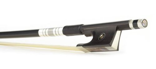 FBV-10/14 ELS  violin bow, 1/4, glass fiber/black, round, ebony frog, parisian eye