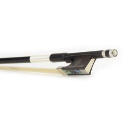   FBV-25/14 ELS  violin bow,1/4, carbon fiber/black, round, ebony frog, parisian eye, fully nickel mounted