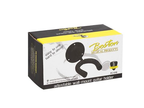 Boston FC-510 Gitarren-Wandhalter – gerade Form, schwarz, nicht für Nitrolack geeignet