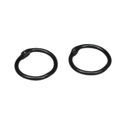   FFR-02 Belcanto  flip folder rings, diam.19 mm., 2 pcs black, easy clip system