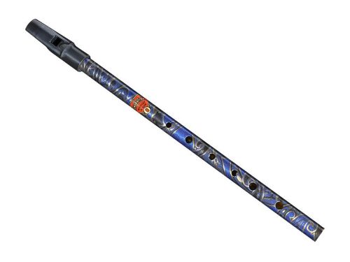 FLB-D-BU Generation  tinwhistle "Boho", brass, paisley blue, key: D