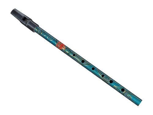 FLB-D-GN Generation  tinwhistle "Boho", brass, paisley green, key: D