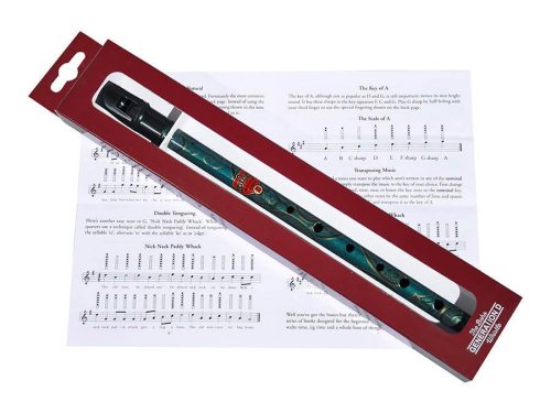 Generation FLB-D-GN Boho Tinwhistle – Messing, Paisley Grün, Tonart D