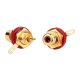 FRCA-10-RD Boston  tulp chassisdeel, female, metal gold lacker, gold contacts, 2 pcs, red ring