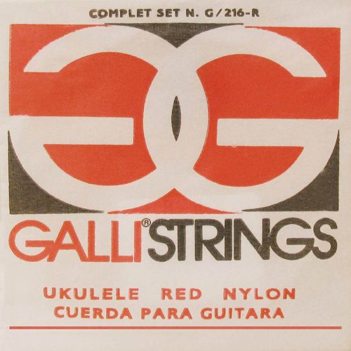 G-216-R Galli  string set soprano ukulele, red nylon