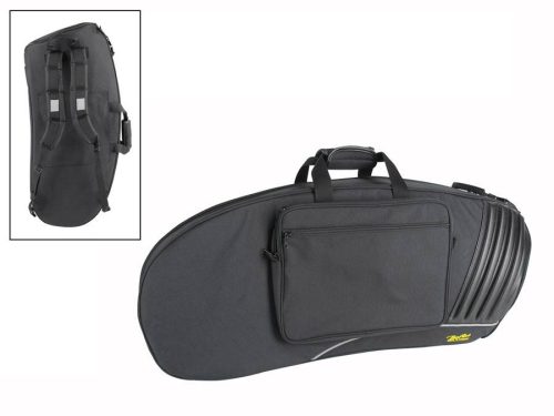 GB-TENH Boston  gig-bag for tenor horn, black cordura, 25mm padded, with straps and accessory pocket