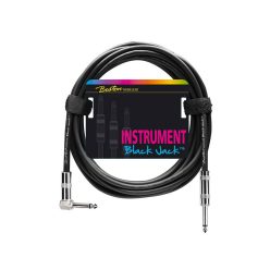   GC-230-1 Boston Black Jack instrument cable, black, 1 x jack metal + 1x angled jack metal, 1 meter