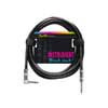 GC-230-1 Boston Black Jack instrument cable, black, 1 x jack metal + 1x angled jack metal, 1 meter