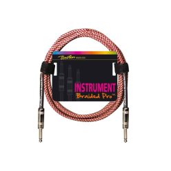   GC-264-3 Boston Braided Pro instrument cable, vintage salmon, 2 x jack metal, 3 meter