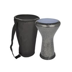   GDR-102S Gawharet El Fan  cast aluminum goblet drum, hand hammered Egyptian model, 22cm diameter, 44cm high, silverplated