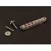 GE104B-AN Gotoh Master Relic Collection bridge for e-guitar, "tune-o-matic", thumbwheel spacing 74,0mm, hard zinc saddles, aged nickel
