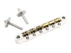 GE104BNBS3 Hosco Japan  by Gotoh vintage style T-O-M bridge, 12" radius, brass unnotched saddles, nickel