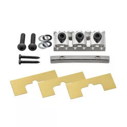   GHL-1CR Gotoh  locking nut, 43mm width, 36.5mm string spacing, through neck type, chrome