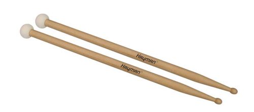 GM-2A Hayman  gong mallet, 419 mm. maple handle, 30 mm. plastic core felt head, double end, pair