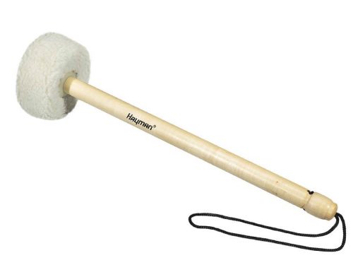 GM-3 Hayman  gong mallet, 17 x 320 mm. handle, plastic core wool head, 90 mm. head