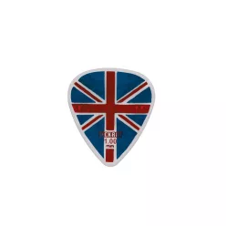   GP785-100 Pickboy Celltex picks with "union jack"-design, 50-pack, 1.00 mm.