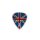 GP785-100 Pickboy Celltex picks with "union jack"-design, 50-pack, 1.00 mm.