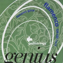   GR-100 Galli Genius string set flamenco, black trebles and silverplated basses, hard tension, 029-033-041-030-038-045