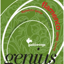   GR-105 Galli Genius string set flamenco, black trebles and silverplated basses, normal tension, 028-032-040-029-034-044
