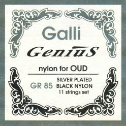   GR-85 Galli Genius string set oud, silverplated, black nylon, 11 strings