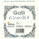 GR-85 Galli Genius string set oud, silverplated, black nylon, 11 strings