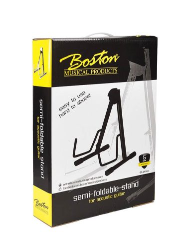 Boston GS-263-A – Halbklappbarer A-Rahmen-Ständer für Akustikgitarre, Metall, Schwarz