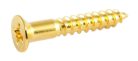 GS0063002 Allparts  bridge mounting screws, #8 x 1", gold, 5pcs.