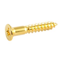   GS0063002 Allparts  bridge mounting screws, #8 x 1", gold, 5pcs.