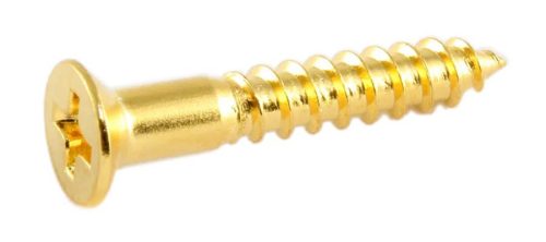 GS0063002 Allparts  bridge mounting screws, #8 x 1", gold, 5pcs.