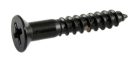 GS0063003 Allparts  bridge mounting screws, #8 x 1", black, 5pcs.