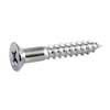 GS0063010 Allparts  bridge mounting screws, #8 x 1", chrome, 5pcs.