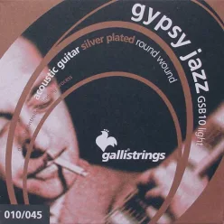   GSB-10 Galli Gypsy Jazz string set acoustic, silverplated roundwound, light, 010-014-022-028-037-045