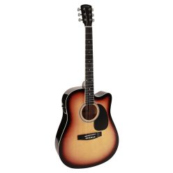   GSD-60-CESB Nashville  dreadnought guitar, diecast machine heads, cutaway, active EQ, sun