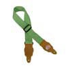 GST-100-LG Gaucho Grass Series guitar strap, hemp with brown suede slips, light green