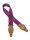 GST-100-PU Gaucho Grass Series guitar strap, hemp with brown suede slips, purple