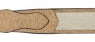 GST-1020 Gaucho Peace Series guitar strap, hemp and cork coarse-textured