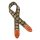 GST-1280-9 Gaucho Authentic Deluxe Series guitar strap, 2" jacquard weave, leather slips with pins, brass buckle, suede backing, bk/gn