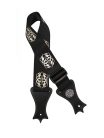 GST-141-BK Gaucho Icon Series guitar strap, deluxe black nylon with faux leather slips, mask print