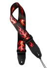 GST-160-RF Gaucho Icon Series guitar strap 'rockabilly flame'