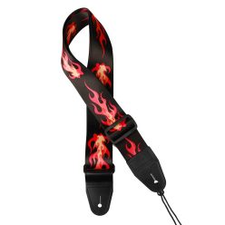   GST-160-RF Gaucho Icon Series guitar strap 'rockabilly flame'