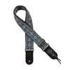 GST-181-BG Gaucho Traditional Series guitar strap, 2 jacquard weave, leather slips, blue and grey