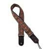 GST-181-RG Gaucho Traditional Series guitar strap, 2 jacquard weave, leather slips, red and grey